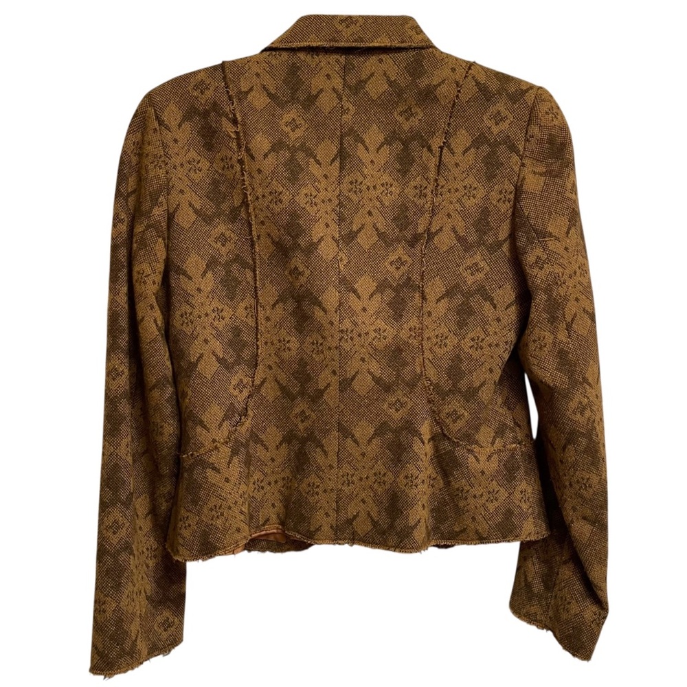 Zara Basic Brown Python Snake Print Fabric Fitted… - image 2